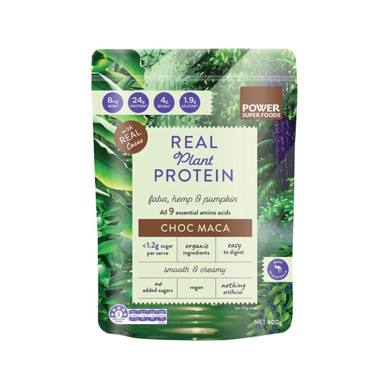 POWER SUPER FOODS Real Plant Protein Choc Maca 400g