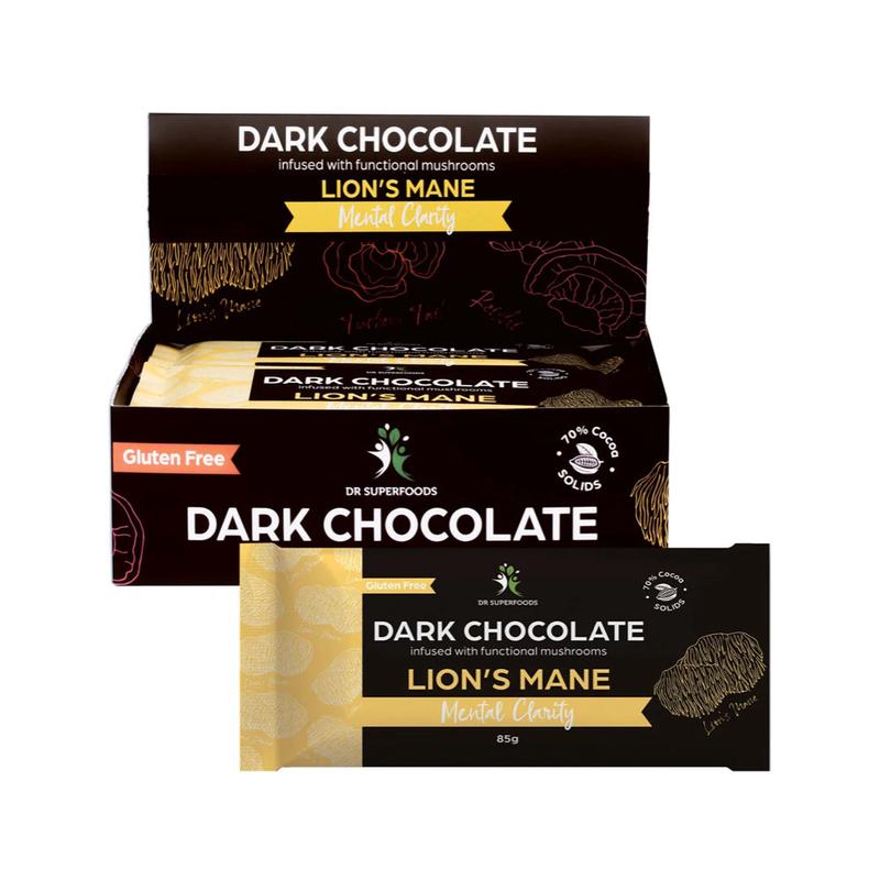 DR SUPERFOODS Dark Chocolate Bar Mental Clarity 12x85g