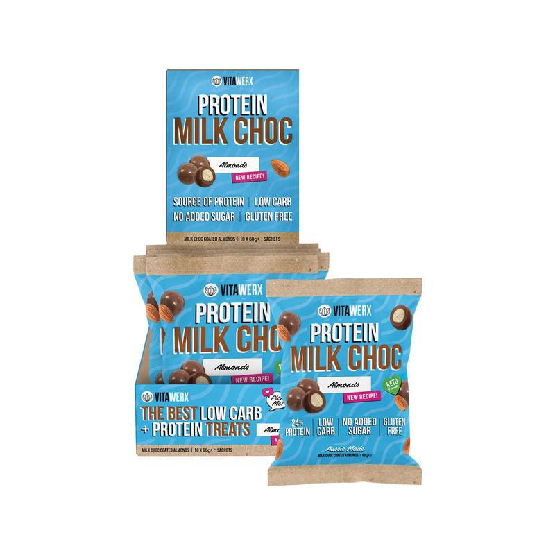 VITAWERX Milk Choc Coated Almonds 10x60g