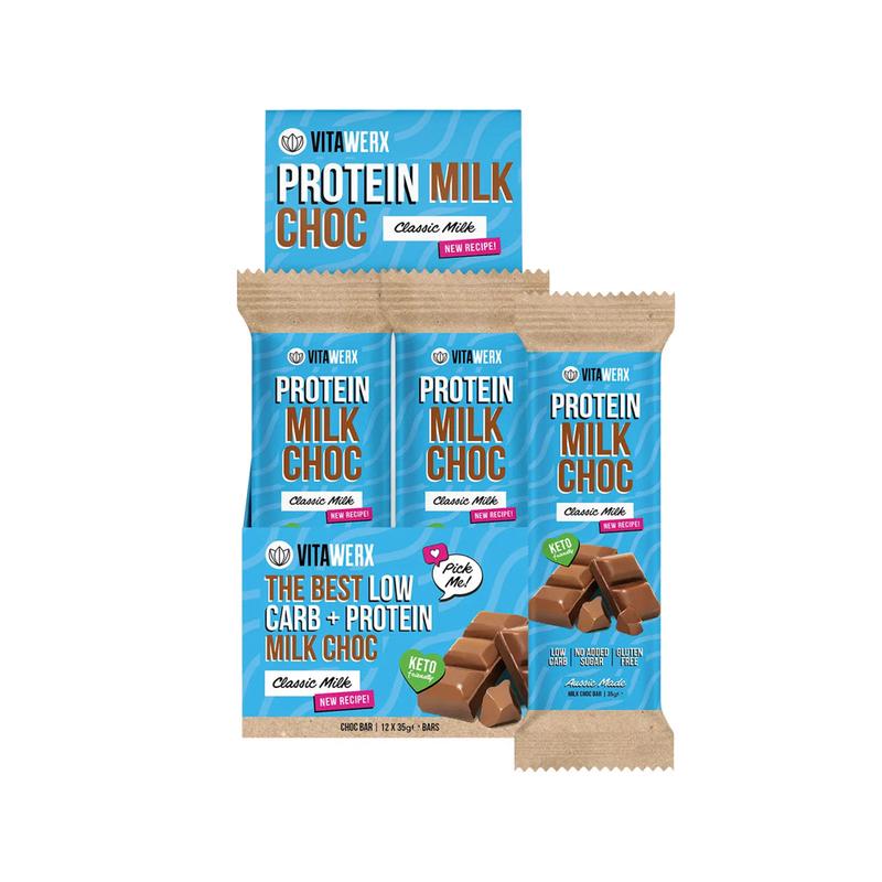 VITAWERX Protein Milk Choc Bar 12x35g