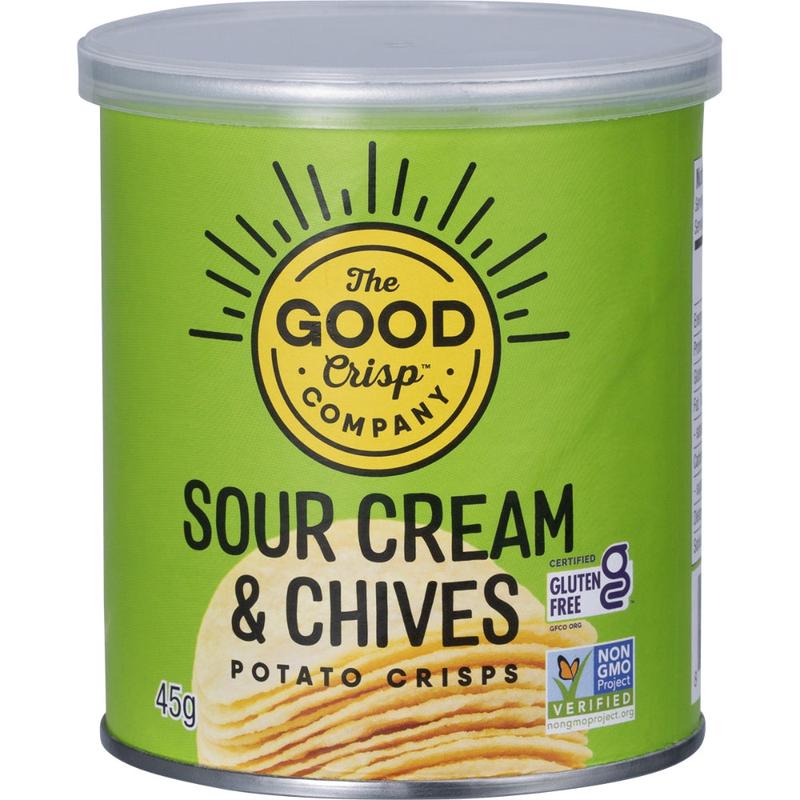THE GOOD CRISP COMPANY Potato Crisps 12x45g Sour Cream & Chives