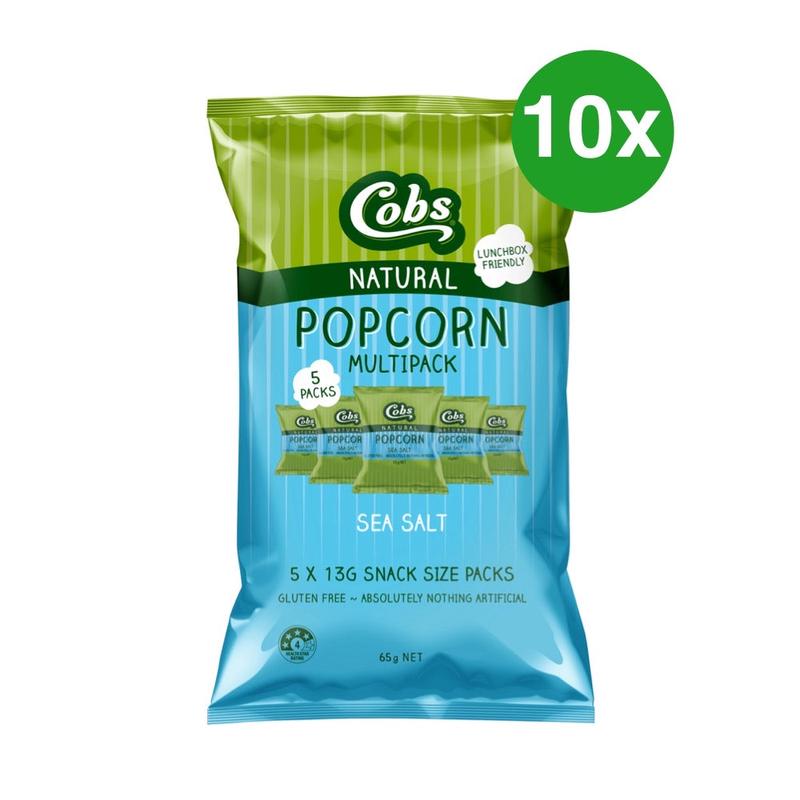 Bulk Deals: Cobs Popcorn Multipack Sea Salt (Carton of 10) 5x13g