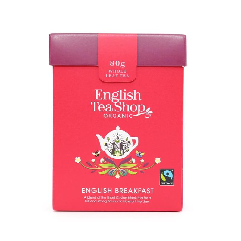 ENGLISH TEA SHOP Organic English Breakfast Loose Leaf Tea 80g