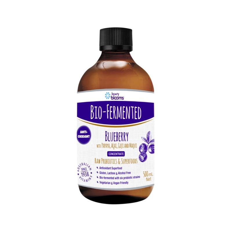 Henry Blooms Bio-Fermented Blueberry with Papaya, Acai, Goji & Maqui Concentrate 500ml