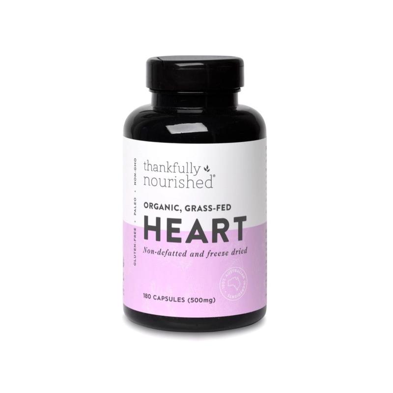 Thankfully Nourished Australian Org Heart Capsules 180c