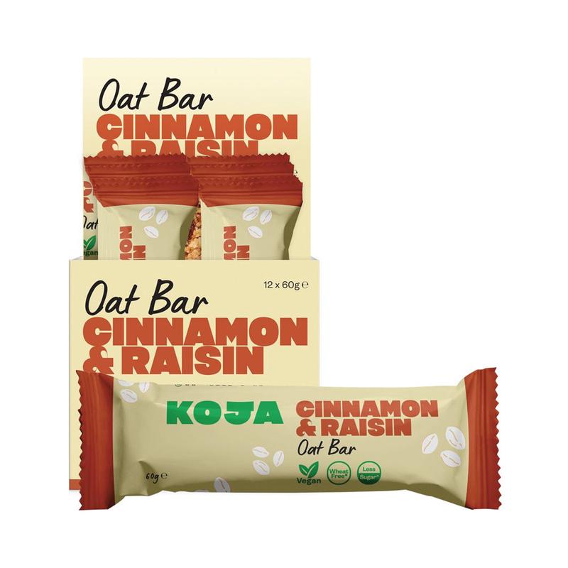 KOJA Oat Bar Cinnamon & Raisin - 12x60g