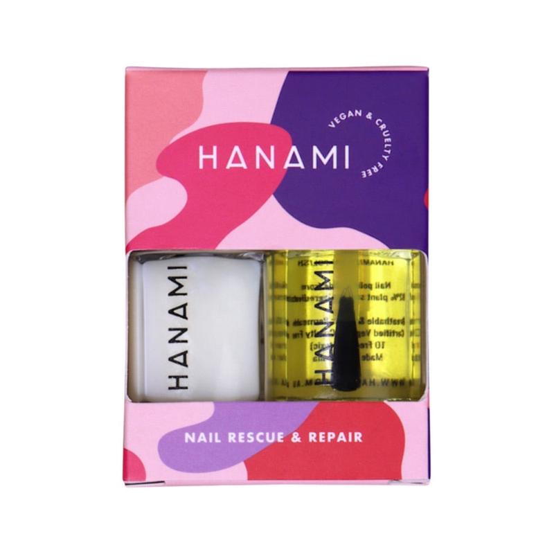 Hanami Nail Polish Collection Treatment Rescue & Repair 15ml x 2 Pack (contains: Rescue Me Oil & Repair Me Gel)