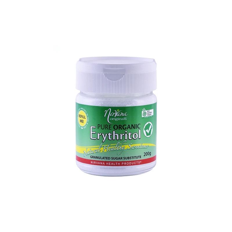 NIRVANA ORGANICS Erythritol Pure Organic Refillable Shaker - 200g