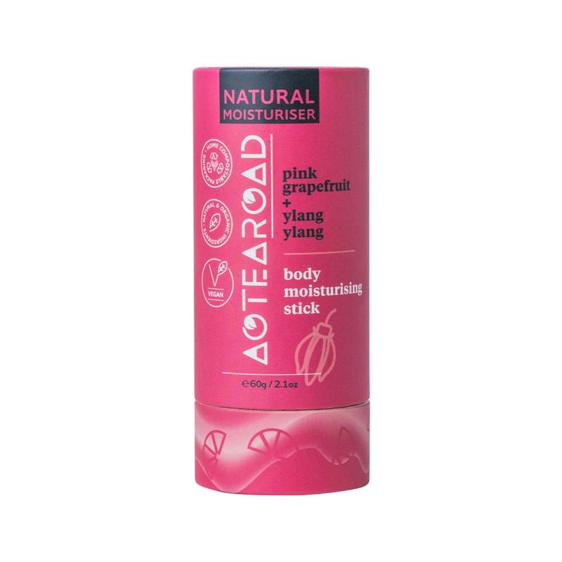 Aotearoad Natural Body Moisturising Stick Pink Grapefruit + Ylang Ylang 60g