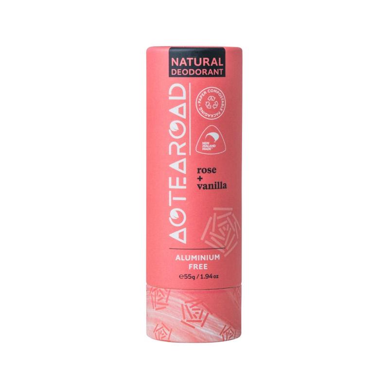 Aotearoad Natural Deodorant Stick Rose + Vanilla 55g