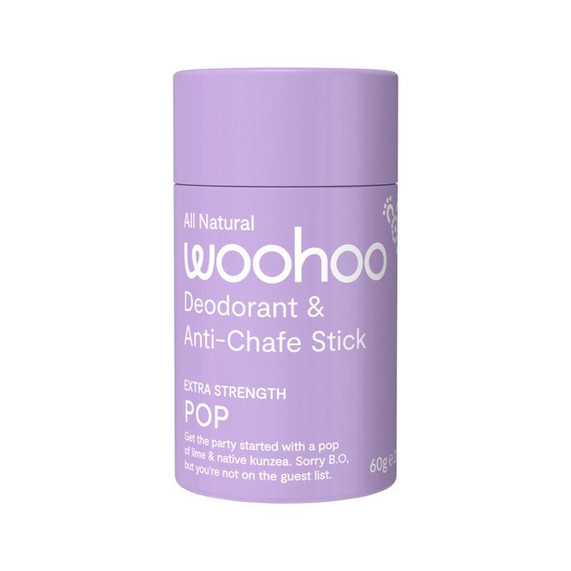 Woohoo Deodorant & Anti-Chafe Stick Pop (Extra Strength) 60g
