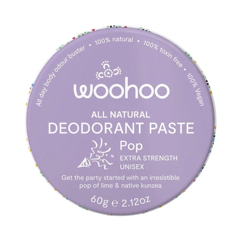 Woohoo Body Deodorant Paste Tin Pop Extra Strength 60g