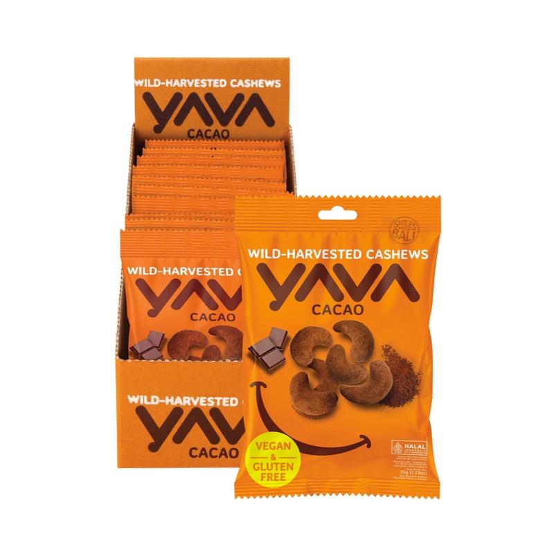 Yava Wild-Harvested Cashews Cacao 10x35g