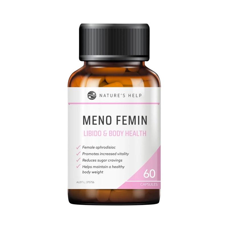 NATURE'S HELP Meno Femin Libido and Body Health Capsules 60 Caps