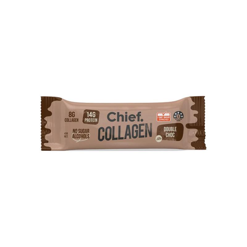 Chief Collagen Protein Bar - Double Choc 12x45g