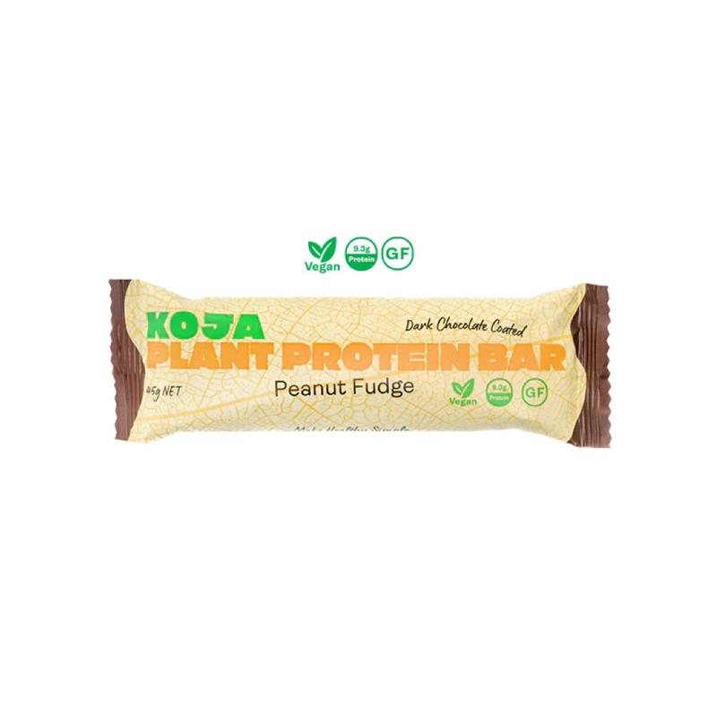 KOJA Health Choc Plant Protein Bar Peanut Fudge 16x45g