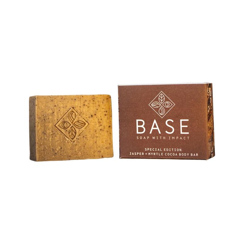BASE (Soap With Impact) Soap Body Bar Jasper + Myrtle Cocoa (Boxed) 120g