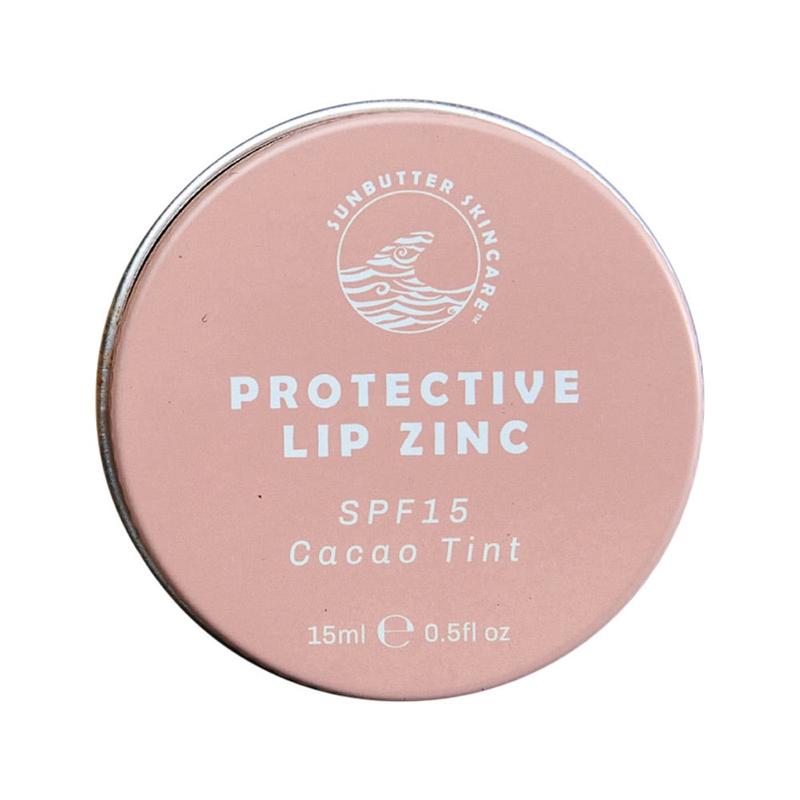 SunButter Skincare Protective Lip Zinc Cacao Tint SPF 15 15ml