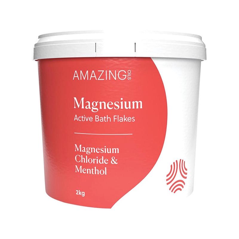 AMAZING OILS Magnesium Active Bath Flakes Magnesium Chloride & Menthol 2kg