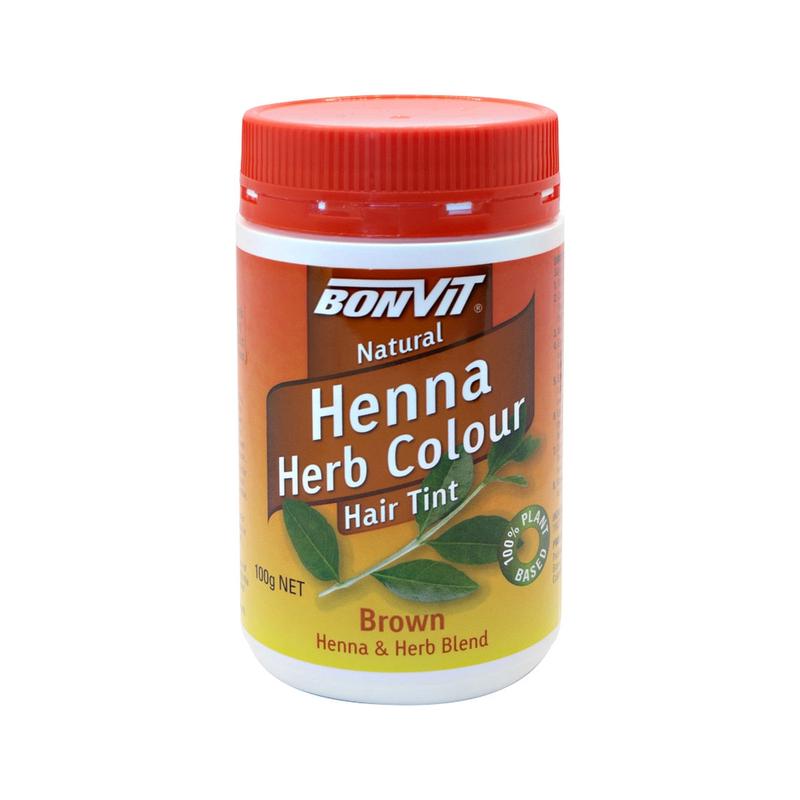 BONVIT Natural Hair Tint Henna Herb Colour (Henna & Herb Blend) 100g Brown
