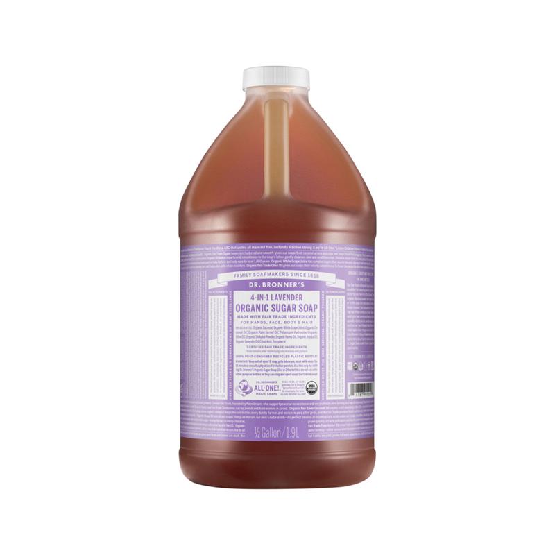 DR BRONNER'S Organic Pump Soap Refill Sugar 4-in-1 1.9L Lavender