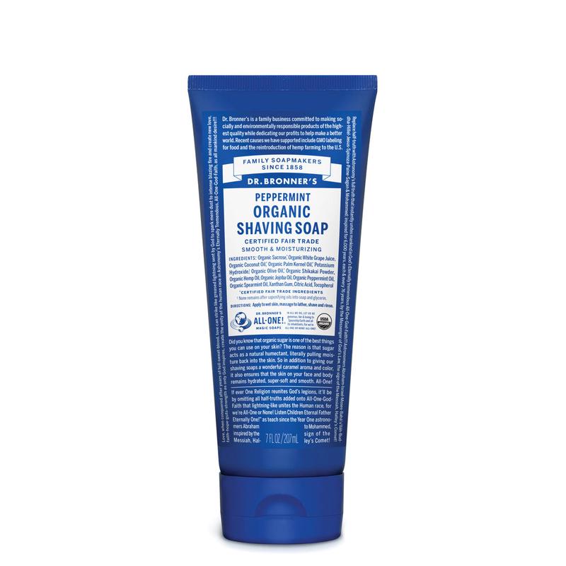 DR BRONNER'S'S Organic Shaving Soap 207ml Peppermint