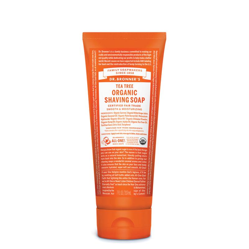 DR BRONNER'S'S Organic Shaving Soap 207ml Tea Tree