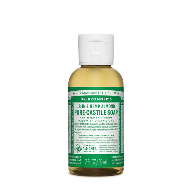 DR BRONNER'S Pure-Castile Almond Liquid Soap Hemp 18-in-1 59ml