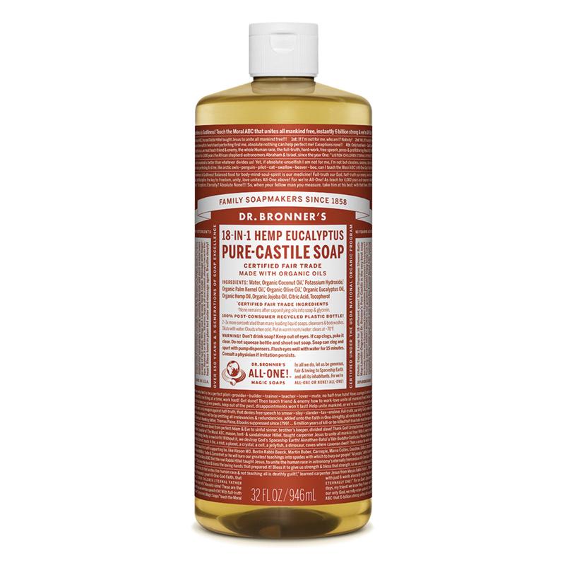 DR BRONNER'S Pure-Castile Eucalyptus Liquid Soap Hemp 18-in-1 237ml