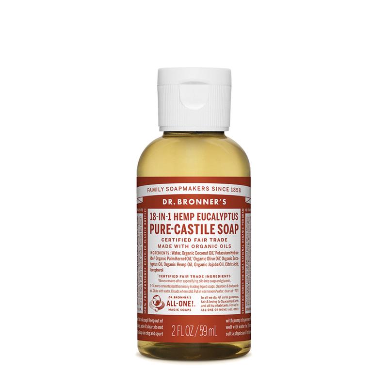 DR BRONNER'S Pure-Castile Eucalyptus Liquid Soap Hemp 18-in-1 59ml