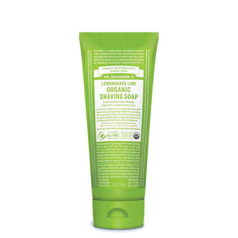 DR BRONNER'S'S Organic Shaving Soap 207ml Lemongrass Lime