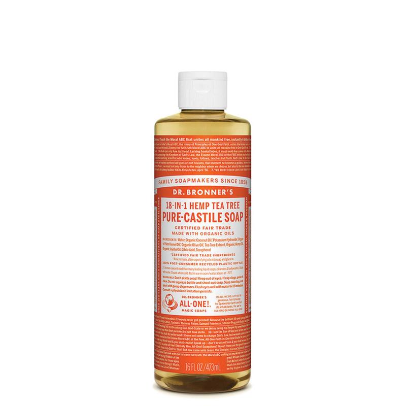 DR BRONNER'S Pure-Castile Tea Tree Liquid Soap Hemp 18-in-1 473ml