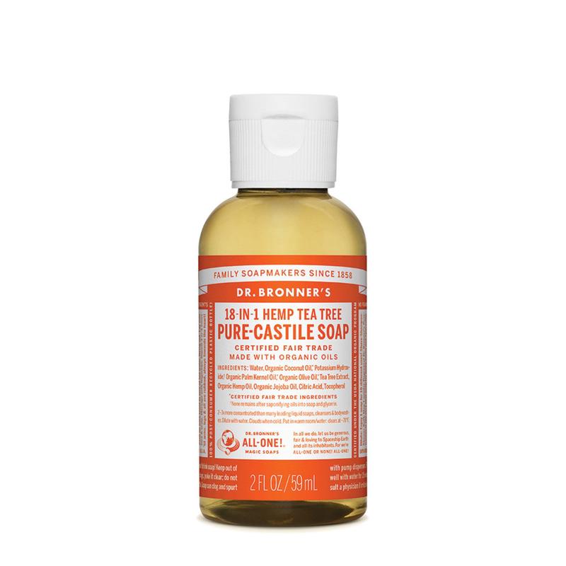 DR BRONNER'S Pure-Castile Tea Tree Liquid Soap Hemp 18-in-1 59ml