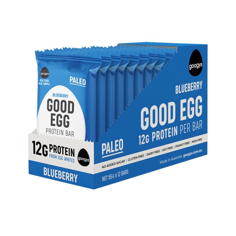 GOOGYS Good Fat Protein Bar 45g x 12 Display Blueberry