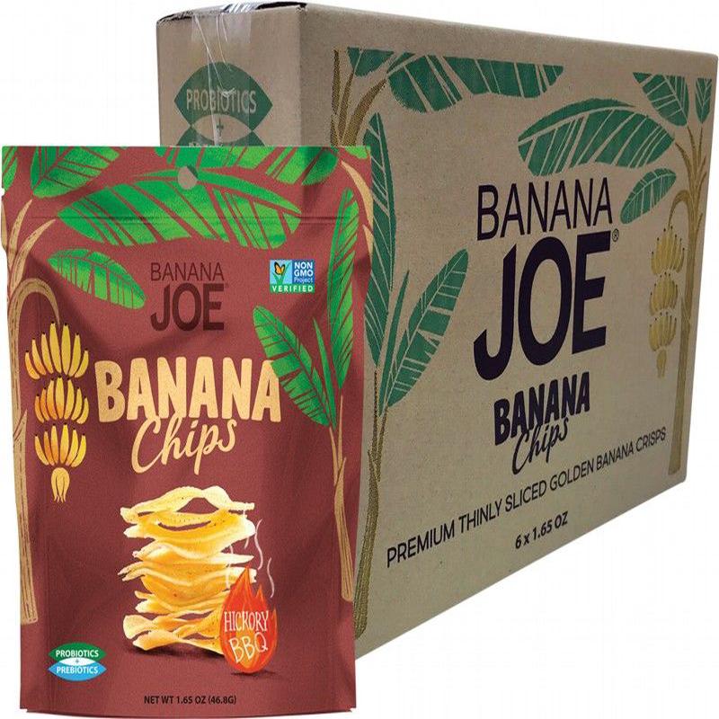 BANANA JOE Banana Chips 6x46.8g Hickory BBQ