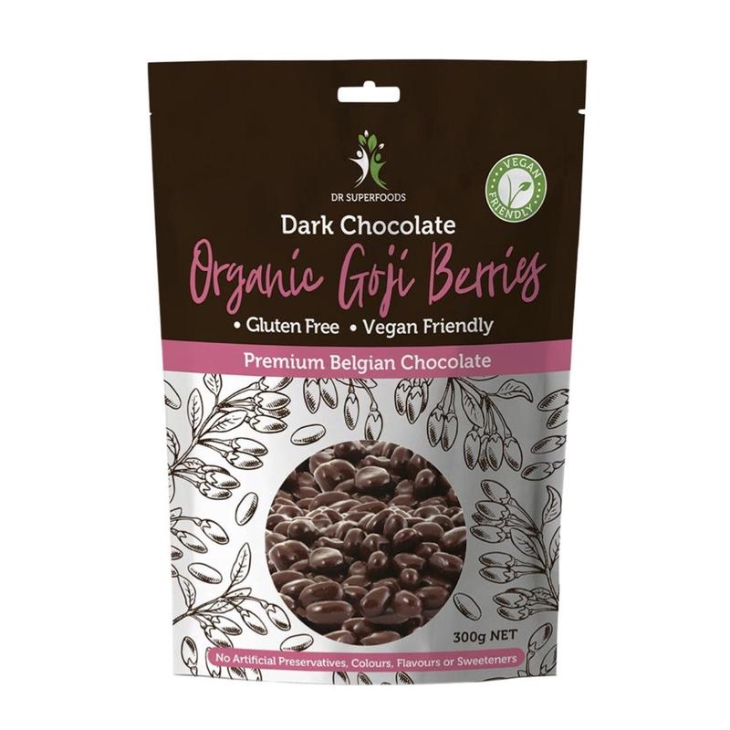 DR SUPERFOODs Organic Goji Berries Dark Chocolate 300g