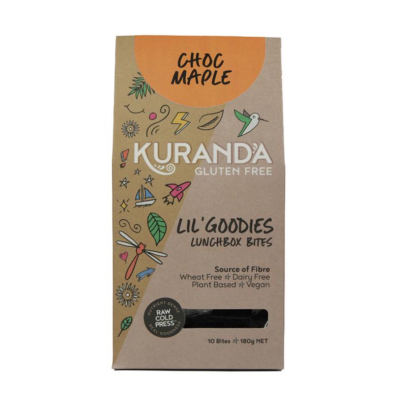KURANDAGluten Free Lil' Goodies Lunchbox Bites 18g x 10 Pack Choc Maple