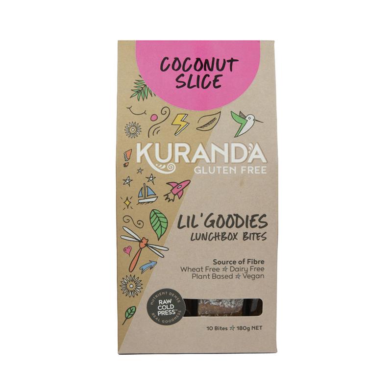 KURANDAGluten Free Lil' Goodies Lunchbox Bites 18g x 10 Pack Coconut Slice