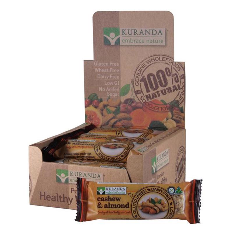KURANDA Gluten Free Nut Bars45g x 16 Display Cashew & Almond