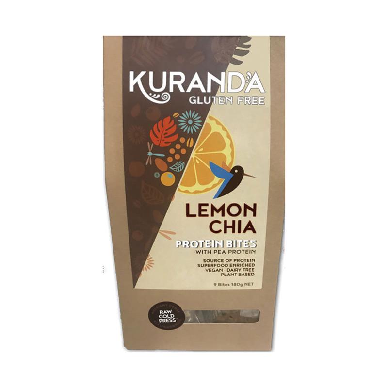 KURANDA Gluten Free Protein Bites 20g x 9 Pack Lemon Chia
