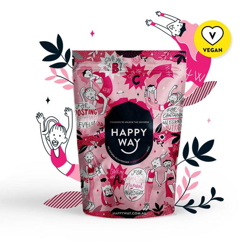 Happy Way BCAA Powder 300g Raspberry