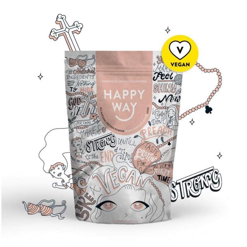 Happy Way Pea Protein Powder 500g Vanilla