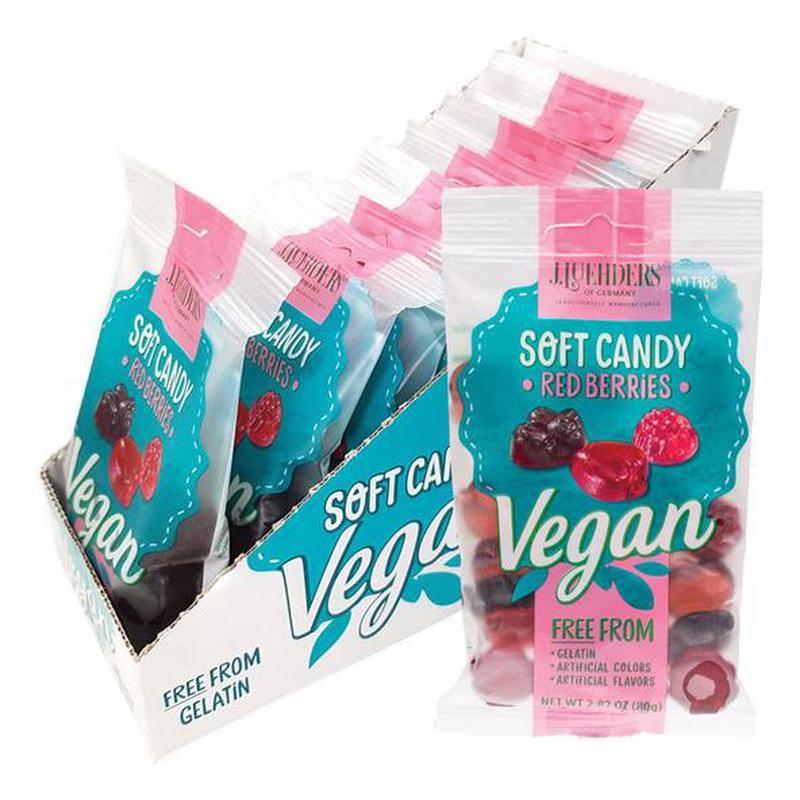 J.LUEHDERS Soft Vegan Candy 10x80g Red Berries