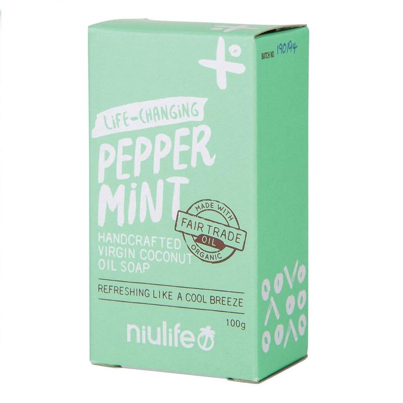 Niulife Coconut Oil Soap 100g Peppermint