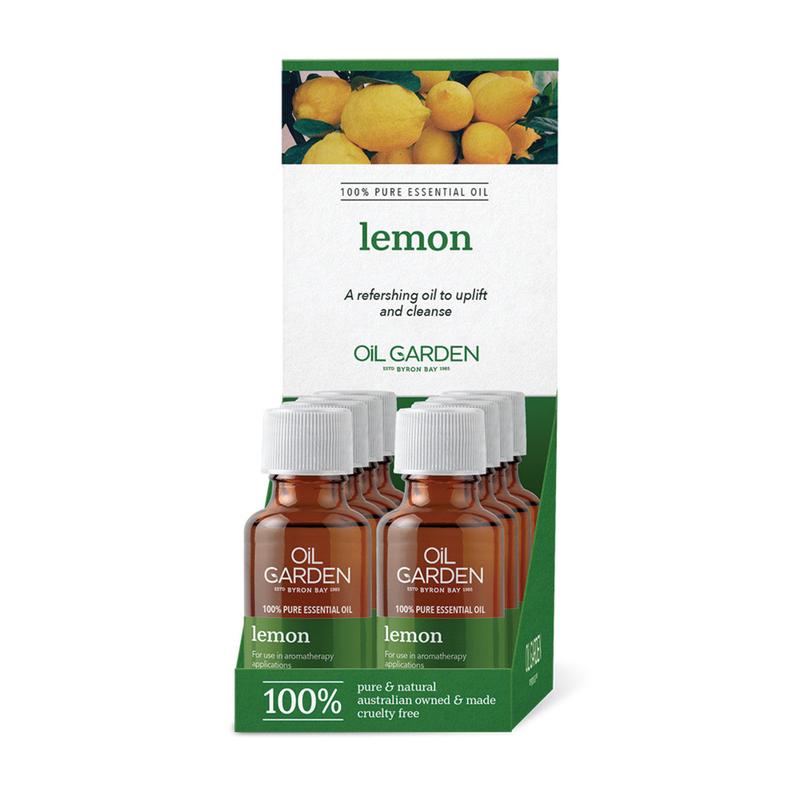 OIL GARDEN Essential Oil 25ml x 8 Display Lemon
