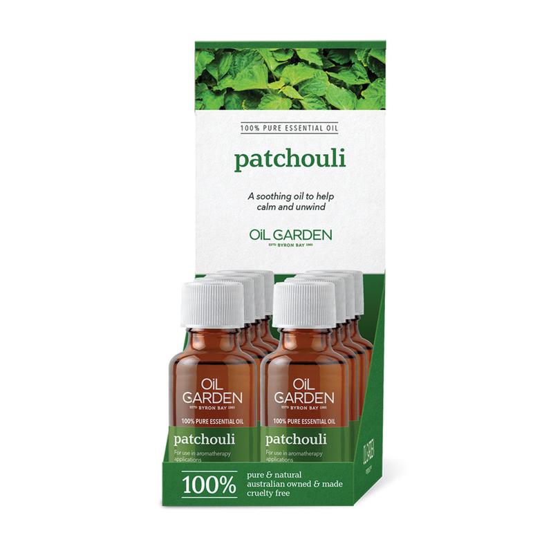 OIL GARDEN Essential Oil 25ml x 8 Display Patchouli