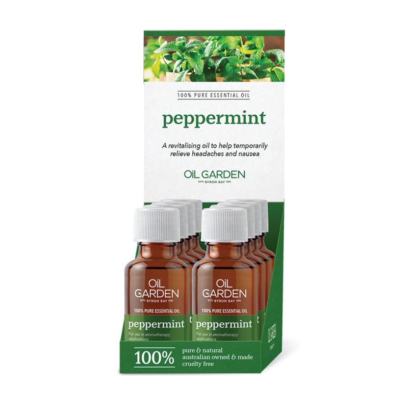 OIL GARDEN Essential Oil 25ml x 8 Display Peppermint
