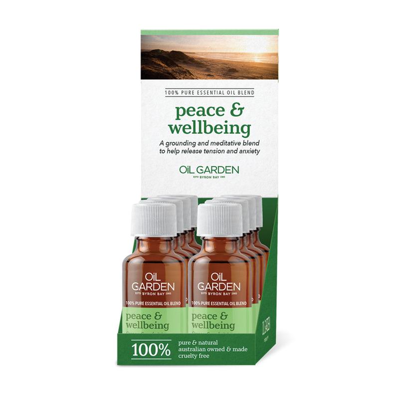 OIL GARDEN Essential Oil Blend 25ml x 8 Display Peace & Wellbeing