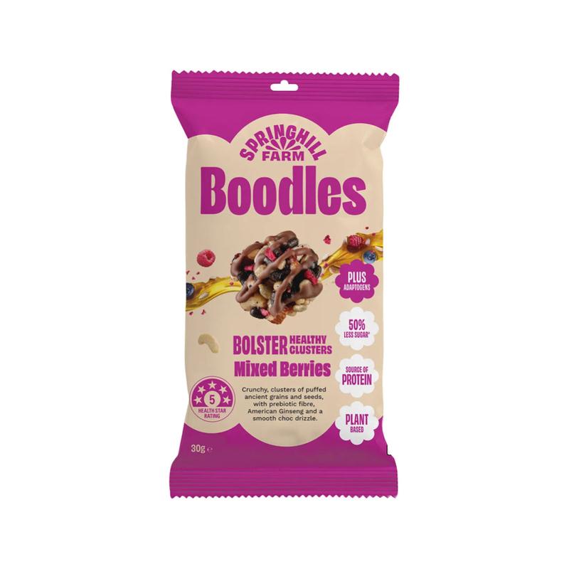 SPRINGHILL FARM Boodles Healthy Clusters BOLSTER Mixed Berries 10x30g