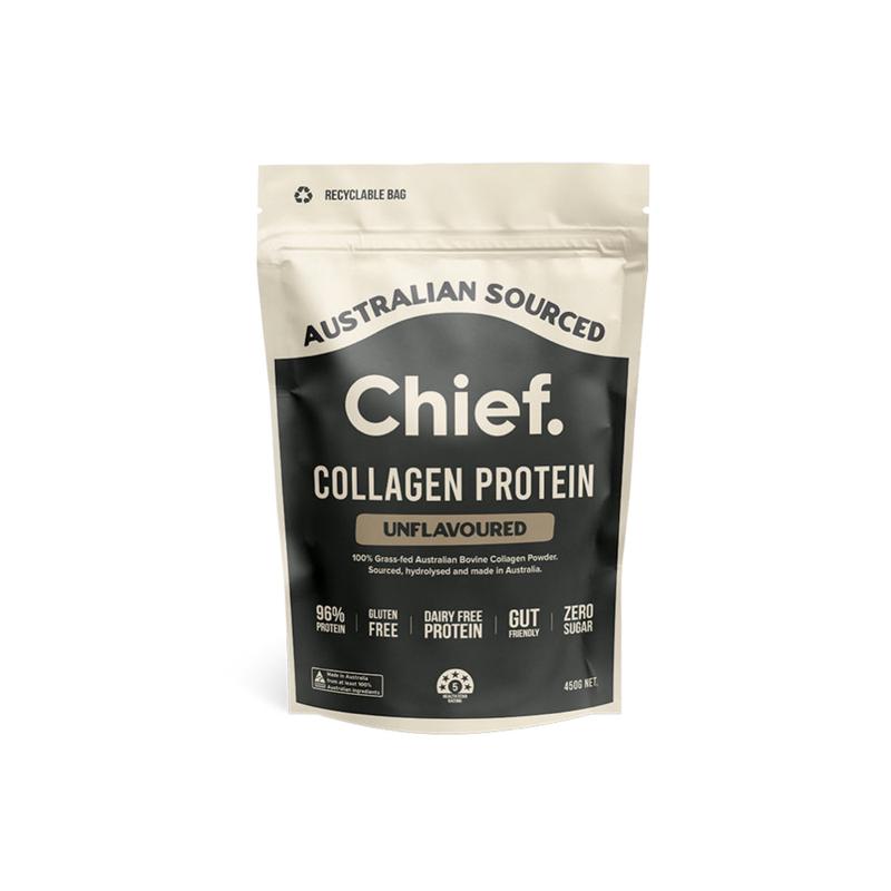 CHIEF NUTRITION Grass-Fed Collagen Protein Powder - Unflavoured 450g